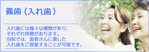 入れ歯には様々な種類があり、それぞれ特徴があります。
当院では、患者さんに適した入れ歯をご提案することが可能です。